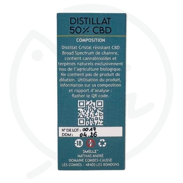CARTOUCHE SMELLZ 0.5 ML - CBD 50% - THC 0% – Image 3